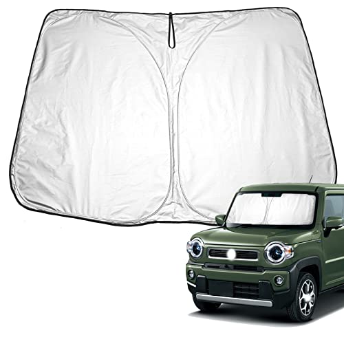 「SXCY」 2020年 スズキ ハスラー MR52S MR92S サンシェード フロントガラス アクセサリー UVカット 日よけ 紫外線対策 遮光 カーテン 折り畳み式 カスタム 取付簡単 インテリア 内装 パーツ 収納袋付き