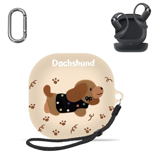 SHOKZ OpenFit2 �p �P�[�X �J�o�[ �yHUKWIMO�z �J���r�i�t��+�X�g���b�v�t�� �ϏՌ� �h�� �h�o �����[�d�\ �S�ʕی� �L�Y�h�~ SHOKZ OpenFit2�Ή� [�u���E���̎q��]