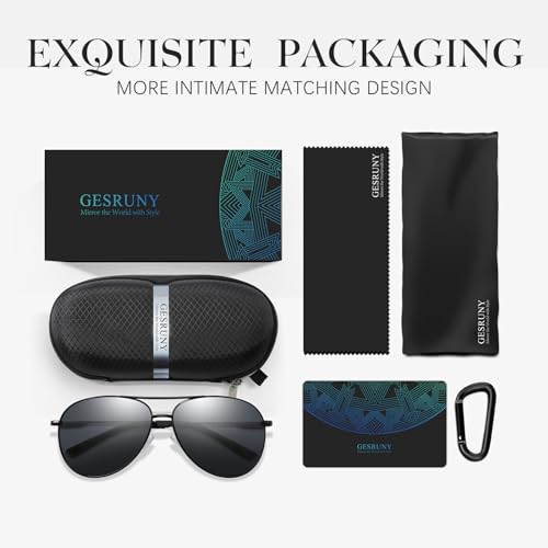 Polarized Aviator Sunglasses for Men Women- Classic Shades Retro Sun Glasses Driving Lightweight UV Protection 7