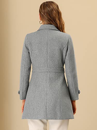 Image of Allegra K Women's Winter Classic Overcoat with Pockets Single Breasted Coat | Soft pea coat, Fully lined outerwear, Trendy, Fall office peacoat, Warm casual holiday everyday wear,