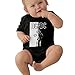 Pimkly ACDC - Body de manga corta para bebé, unisex Negro Negro ( 1 mes