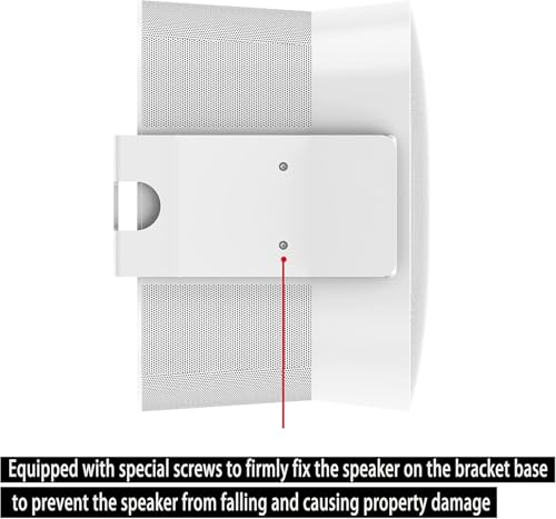 Image of Viewlite - Era 300 Speaker Wall Mount - Space-Saving Audio Bracket - Heavy-Duty Design with Special Screw Included - White - Standard Size (1 Pc)