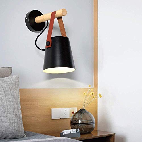 Lámparas de pared LED texturas de madera de diseño minimalista 3