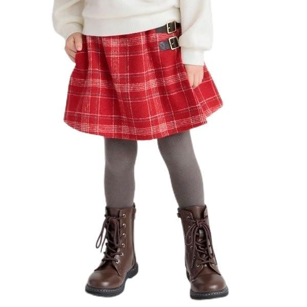 [ブランシェス] シャギーチェックスカート