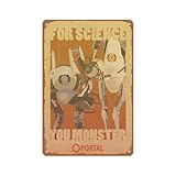Wall Decor Sign - Portal Propaganda Poster - Atlas & P-Body - Portal 2 Poster - 8X12 Inch Vintage Look Metal Sign,Bar, Man CAVE Art Decoration_1