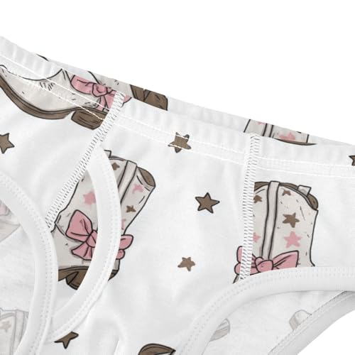 Wusikd Cowgirl Boots Boys' Underwear Cotton Pink Bows Stars Boys Briefs Soft Toddler Underwear 2T3
