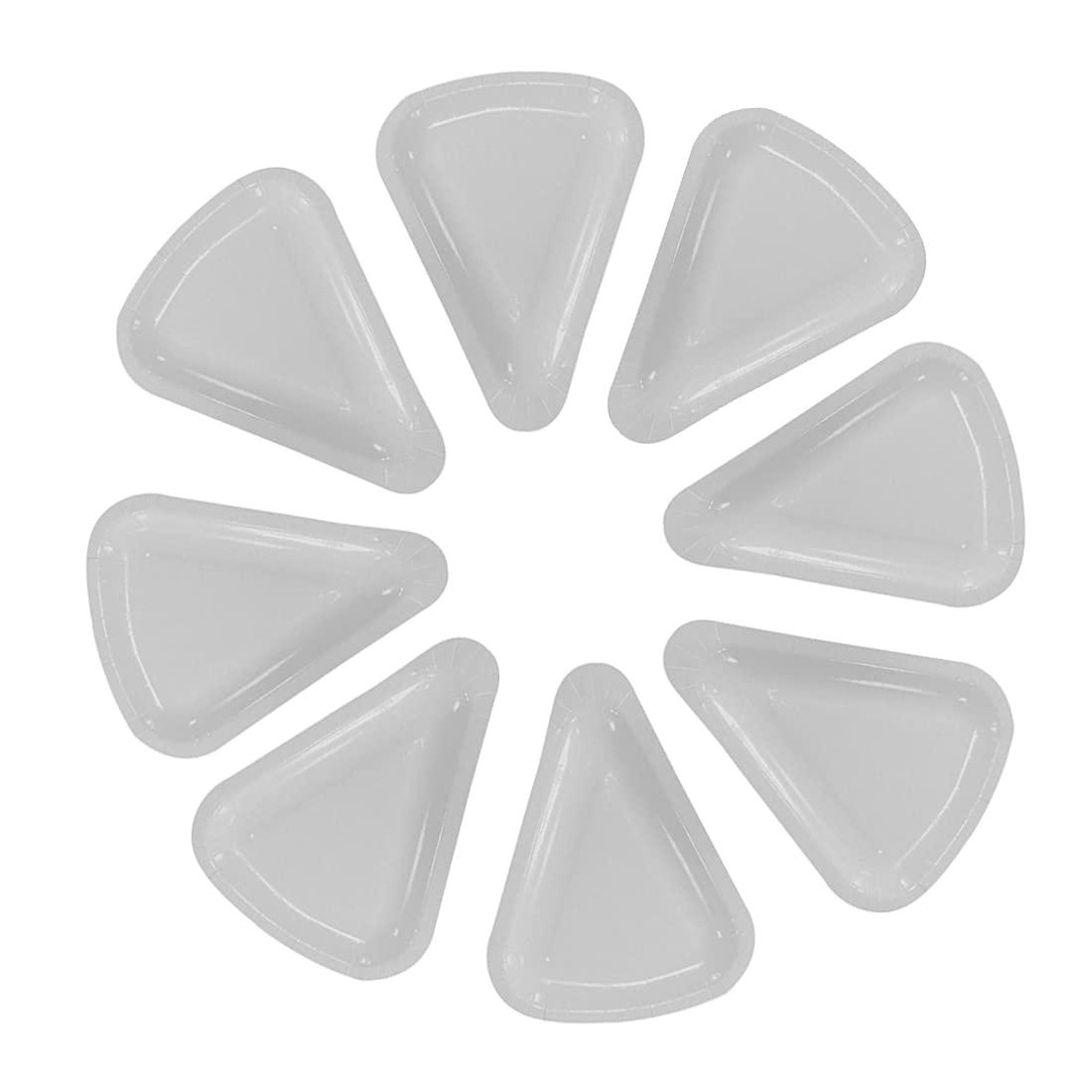 MAQA Piatti pizza triangolari 26.5x20 cm Piatto trancio di pizza in cartoncino bianco Vassoio in carta per alimenti asporto 1/8 pizza