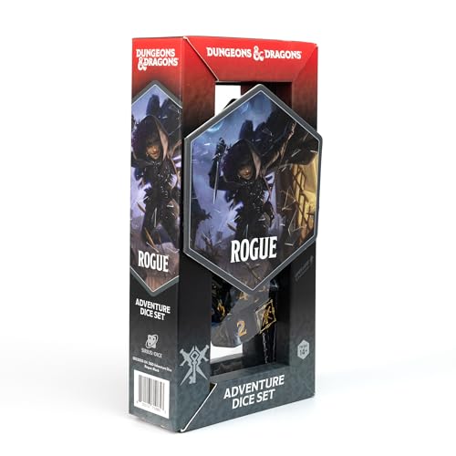 D&D Adventure Dice (Rogue Class: Black)
