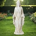 LuxenHome Virgin Mary Statue Outdoor, 29.5'' Large Outdoor Garden Statues