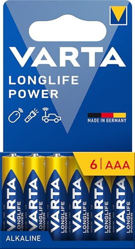 VARTA Pile AAA, Confezione da 6, Longlife Power, alcaline