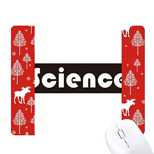 Souris de Noël en tissu motif forêt et sciences noire pour décoration de fêtes
