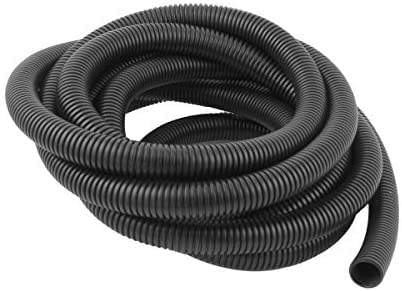 Uotyle Wellrohr, Leerrohr PE Kabelrohr Kabelschutzrohr Wasserdicht Flexibel Rohr Für Kabelschutz Schwarz Leerrohre (Länge:5M, Innenφ23mm) Cover