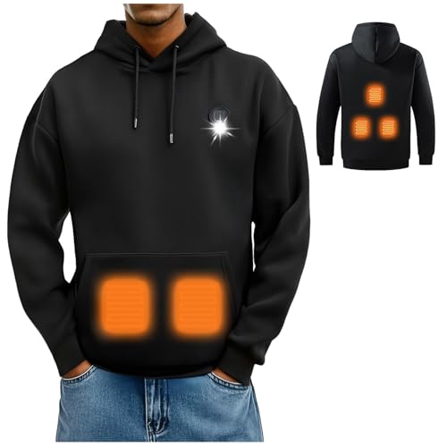 Unisex Heated Sweatshirt Hoodie for Men Women Heated Jackets Winter Pullover USB Electric Outdoor Heating Hoodies