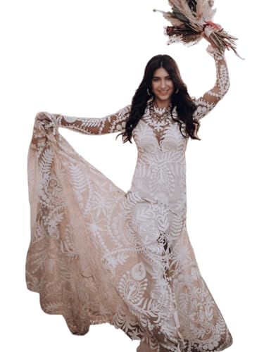 SUFUTOP Women's Western Wedding Dress with Train 2 Pieces Long