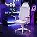 Blacklyte Athena Pro Gaming Chair Computer Chairs with Magnetic Head Pillow and Lumbar Support Height Adjustable with 360°-Swivel Seat PU Leather Ergonomic Office Chair for Home Office/Gaming(White)