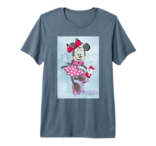 T-shirt Minnie Mouse Disney imprimé peint pour femme au look artistique unique
