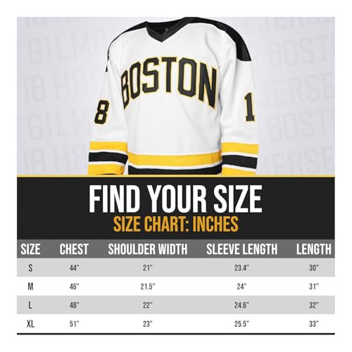 UNLC 18 Happy Gilmore Youth Sanders Stitched Movie Hockey Jersey Branca, Branco, P
