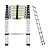 8.5ft 2.6M Telescoping Ladder Aluminum Extension Folding Ladder 9 Steps for Home Office DIY Projects RV Roof Repairing, Portable Ladder 330lbs Max Load, EN131 Certificated