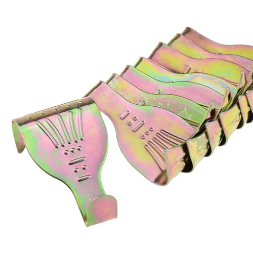 Image of DGZZI 30PCS 51x34mm Colour Plated Non Marking Photo Wall Hooks Metal Rail Forming Hook Oil Painting Exhibition Hanging Hook S Shaped Hook