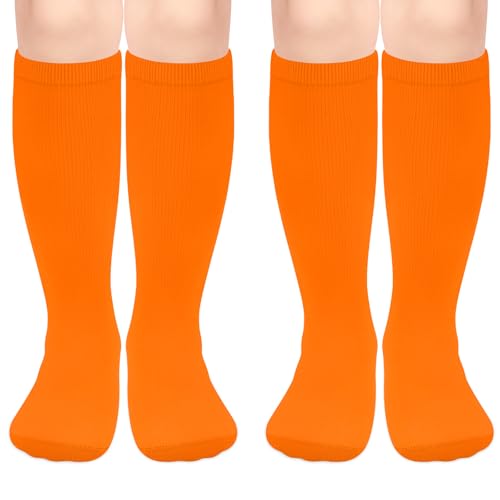 Sarfel Orange Baseball Socks Youth Orange Soccer Socks Youth Baseball Sock Boys Soccer Sock Pumpkin Costume Kids Crayon Costume