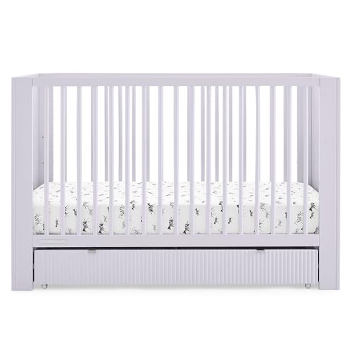 Image of Delta Children Cassie 4-in-1 Convertible Crib with Underdrawer - Greenguard Gold Certified, Lilac