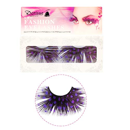 Dorisue Maleficent Sleeping Beauty Purple Eyelashes Sleeping Beauty colored Eyelashes Shiny Long and Thick False Eyelashes Extension Evil Queen eyelashes - Image 4