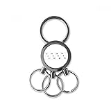 DIYthinker 3 Herz-Spaten-Diamant-Verein-Muster-Edelstahl-Metall-Schlüsselanhänger Ring-Auto Keychain Keyring Clip Geschenk