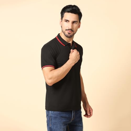 Image of INKKR Men's Collared Neck Stylish Half T-Shirt