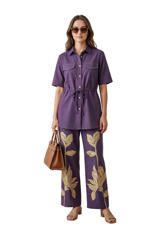 jisora Women's Off-white Embroidered Cotton Flex Co-ord Set-picture-19