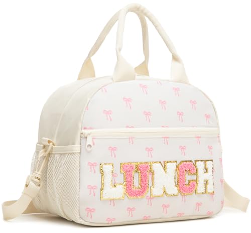 Lunch Bag for Girls Women,Preppy Lunch Box for Teen Girls Fit for 2 Meals