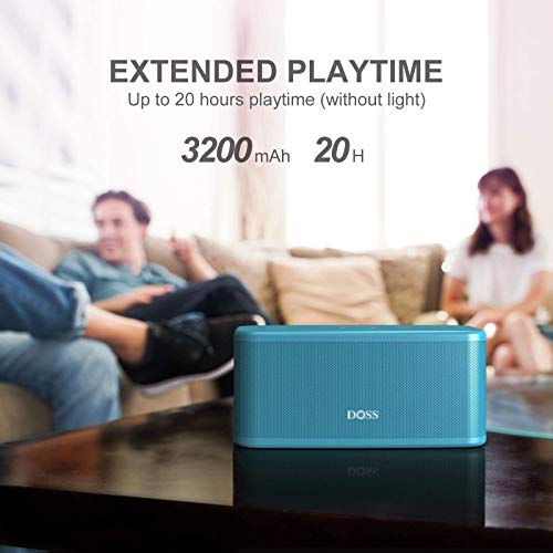 Doss Soundbox Plus Portable Wireless Bluetooth Speaker With Hd Sound And Deep Bass, Wireless Stereo Pairing, Built-In Mic, 20H Playtime, Portable Wireless Speaker For Home, Outdoor,Travel-Tiffany Blue #TOP6