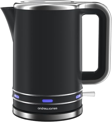 Andrew James Fast Boil Electric Kettle, Large 1.7L Capacity, Cordless Quiet Kettle with Reusable Filter, Quick Boil, Modern, Stylish, Practical, Lumiglo 3000W (Black) - Image 9