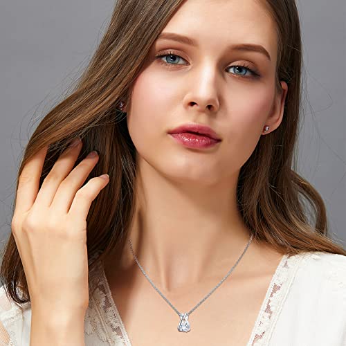 Touch Heart 1 Ct Moissanite Pendant Necklace For Women, S925 Silver, F Color Vvs1 Clarity, Solitaire , 18 Inches, Jewelry Gift For Women Wife Girls #TOP1