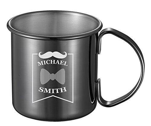 Personalized Visol Elise Gun Metal Finish Moscow Mule Mug- 16 Ounce