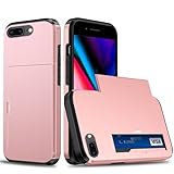 [Porta tarjeta] para iPhone 6s Plus/iPhone 6 Plus silicona está diseñado con un clip de tarjeta deslizante, puede empujar la tapa deslizante para poner sus tarjetas hace que sus tarjetas no se caigan fácilmente, más seguro. Tenga siempre a mano su tarjeta de crédito, tarjeta de débito, tarjeta de identificación o licencia de conducir sin llevar una billetera voluminosa con usted.