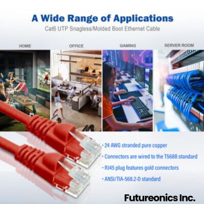 Cable Ethernet Cat 6 UTP 125 pies Rojo miniatura 6
