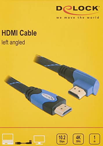 Delock High Speed HDMI-Kabel mit Ethernet (gewinkelt A-A/Stecker-Stecker, 1m)