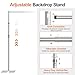 FUDESY Pipe and Drape Backdrop Stand Kit, 8.6x10ft Heavy Duty Backdrop Stand Adjustable Background Frame with Metal Base for Photography Wedding Parties Events Decoration
