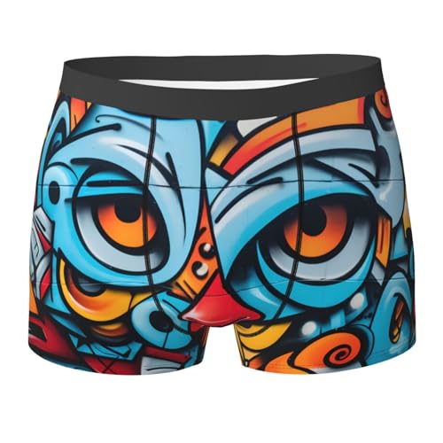 Colorful graffiti wall painting Men's boxer briefs - high-performance elastic boxer briefs, multiple