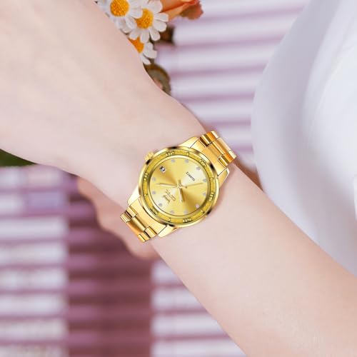 Image of OPK Wacthes for Women Bracelet Dress Easy to Read Stainless Steel Ladies Watches for Female Small Watch Waterproof Luminous Date