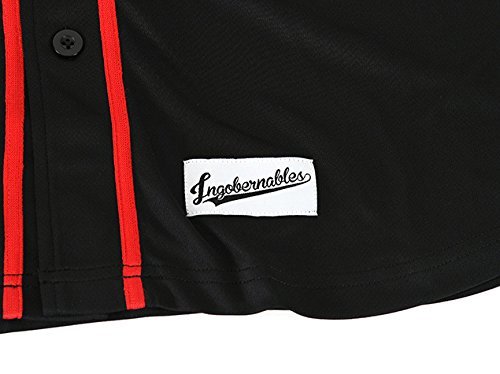 Amazon.co.jp: L・I・J ベースボールシャツ 3rdモデル ブラック×レッド
