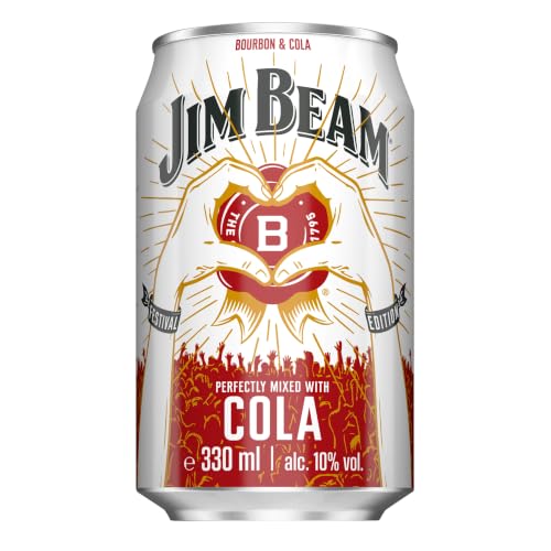 Jim Beam Bourbon & Cola Dose | Kentucky Straight Bourbon Whiskey mit Cola | eine perfekte Mischung...