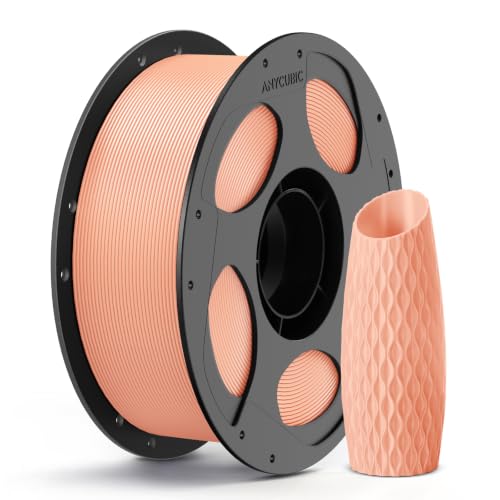 Image of Anycubic PLA 3D Printer Filament, Intelligent PLA Filament Enhanced Smart Printing, 3D Printing PLA Filament 1.75mm Dimensional Accuracy + /- 0.02mm, 1KG Reusable Spool (2.2 lbs), Peach Pink