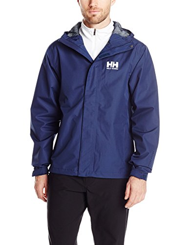 Helly Hansen Men's Seven J Waterproof Windproof Breathable Rain Jacket, 689 Evening Blue, X-Large
