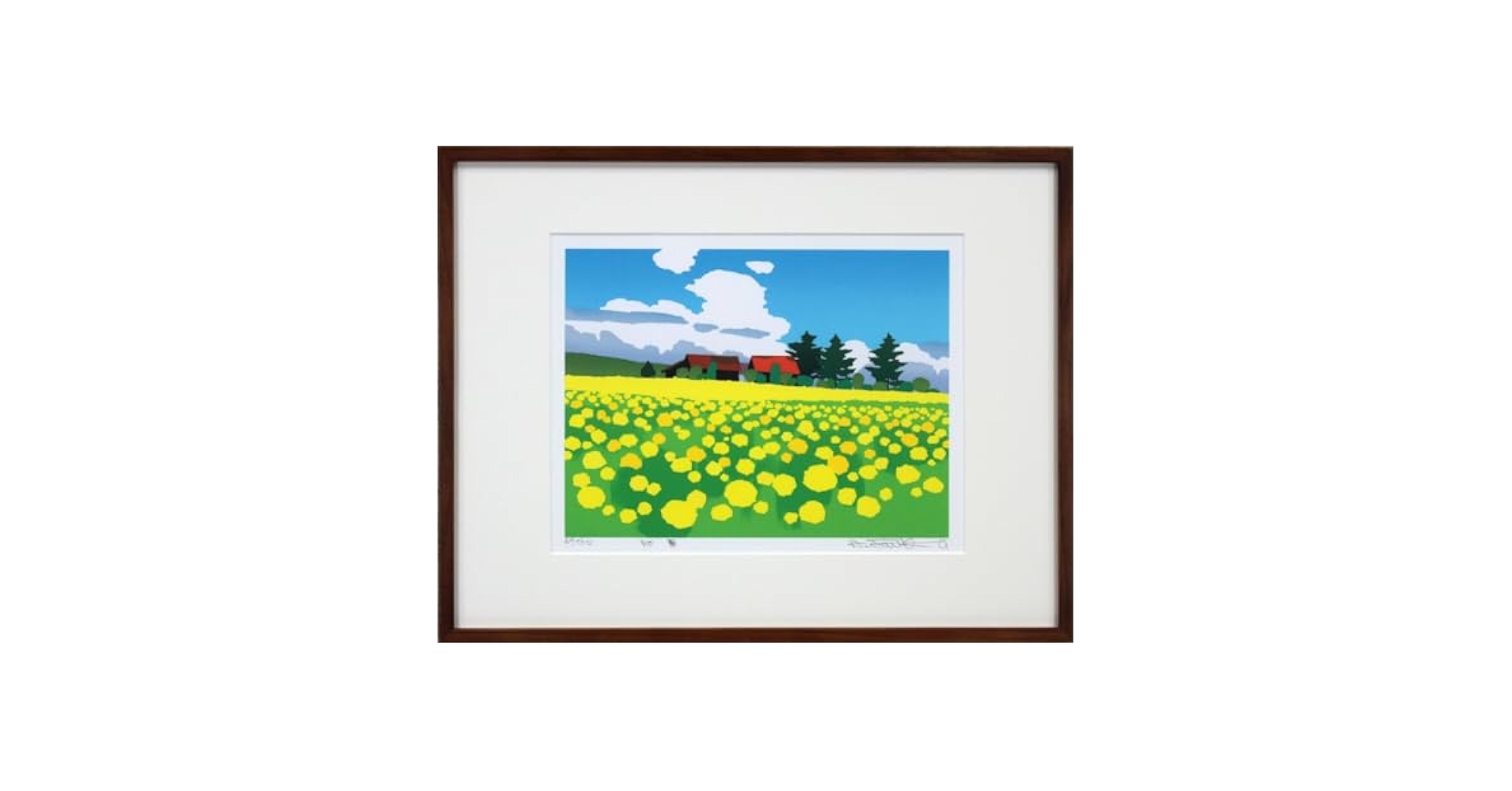 藤倉英幸『初夏』シルクスクリーン【真作保証】 絵画 藤倉英幸 『夏空に』 シルクスクリーン - 北海道画廊