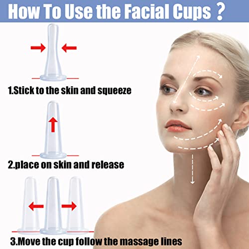 Mafly Silicone Cupping Therapy Set - Facial Cupping Set - Face And Body Cupping Massager - Vacuum Suction Cups - Anti-Cellulite Cup - Amazing Cellulite Remover Home Use 7Pack #TOP5