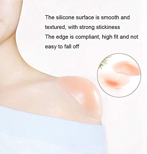 Image of Silicone Shoulder Pads for Womens Clothing, Anti-Slip Shoulder Push-Up Pads Invisible Breathable Enhancer Reusable, 1 Pairs Transparent