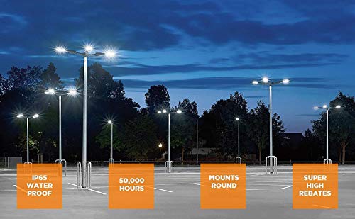 Image of DHVANTH LED 50 W Outdoor Waterproof Street Light with Osram LED, Aluminum Body, IP 65 Driver for Outdoor use. (SUN 72W P-6)