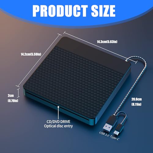 Lectora externa de DVDs Slot Loading USB miniatura 7