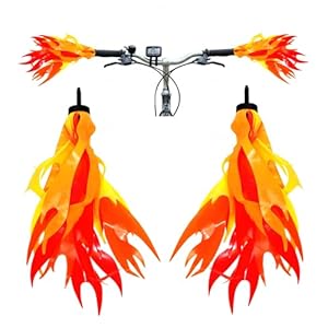 Iconikal Flame Streamers for Bicycle or Scooter Handlebar, Iconikal Flame Streamers for Bicycle or Scooter Handlebar,